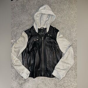 Sweater / Leather Jacket